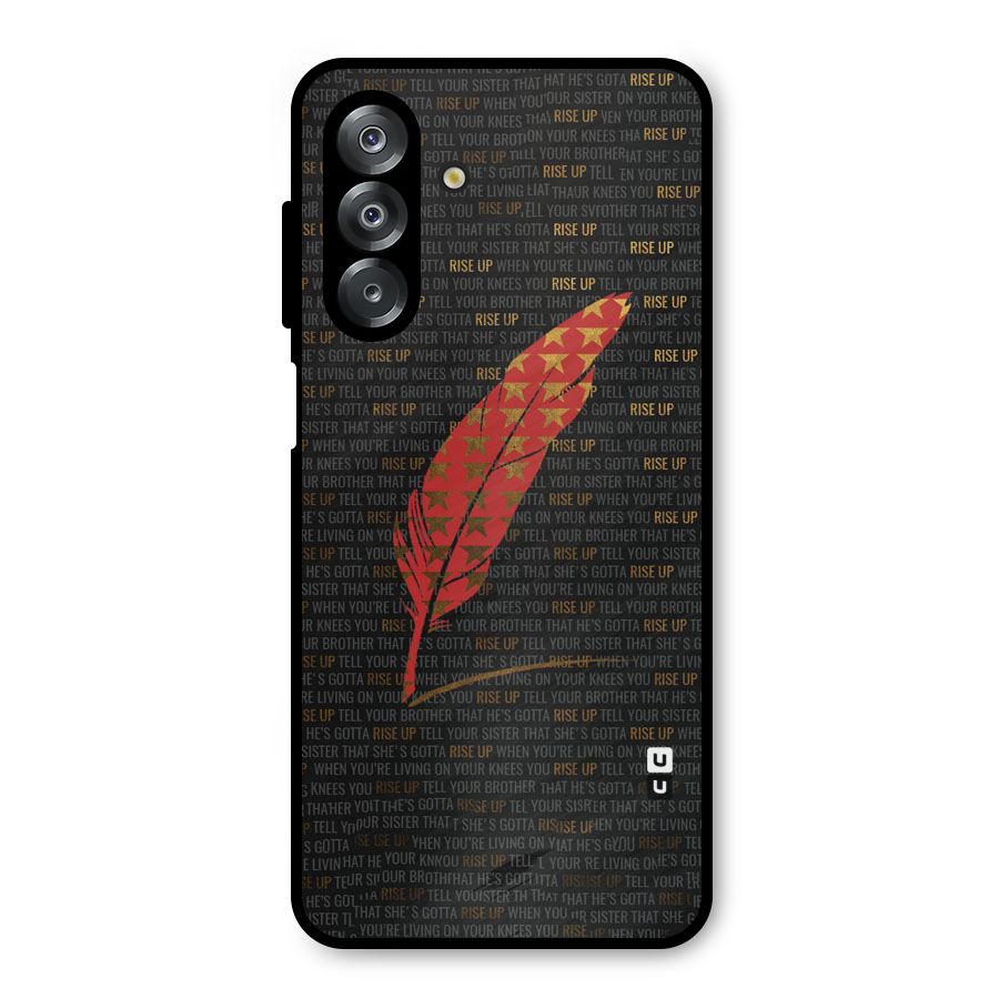 Rise Up Feather Metal Back Case for Galaxy A26