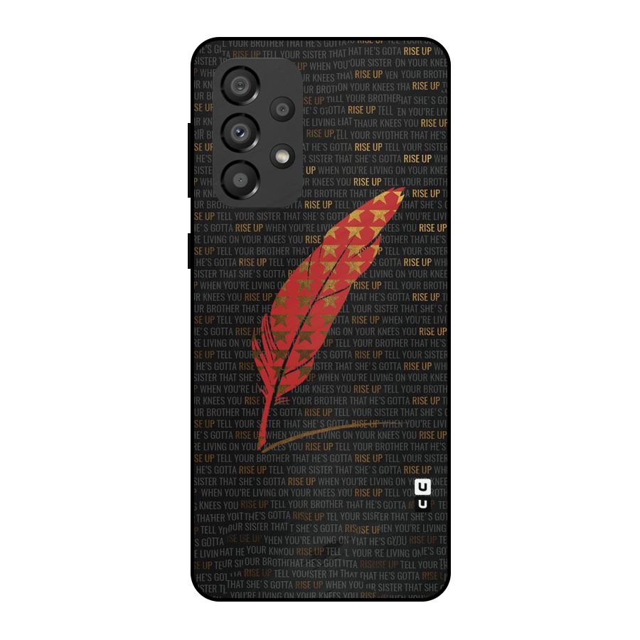 Rise Up Feather Metal Back Case for Galaxy A33 5G