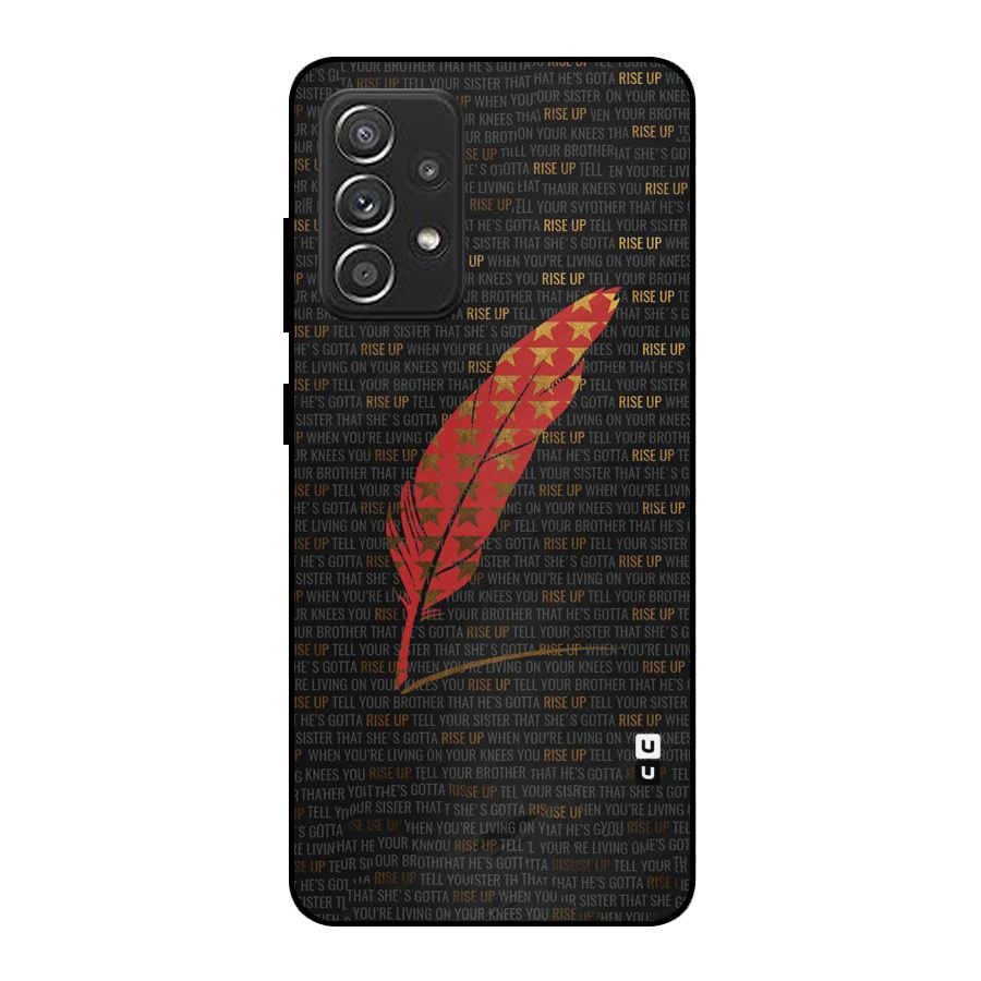 Rise Up Feather Metal Back Case for Galaxy A52s 5G