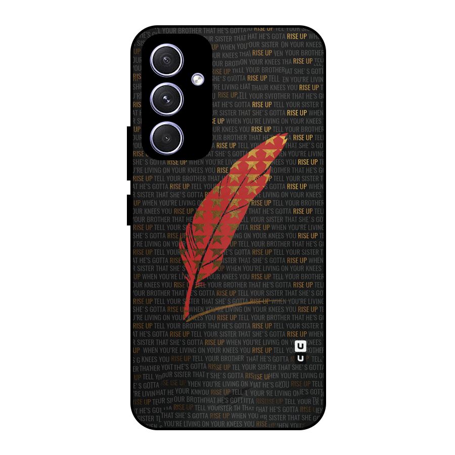 Rise Up Feather Metal Back Case for Galaxy A54