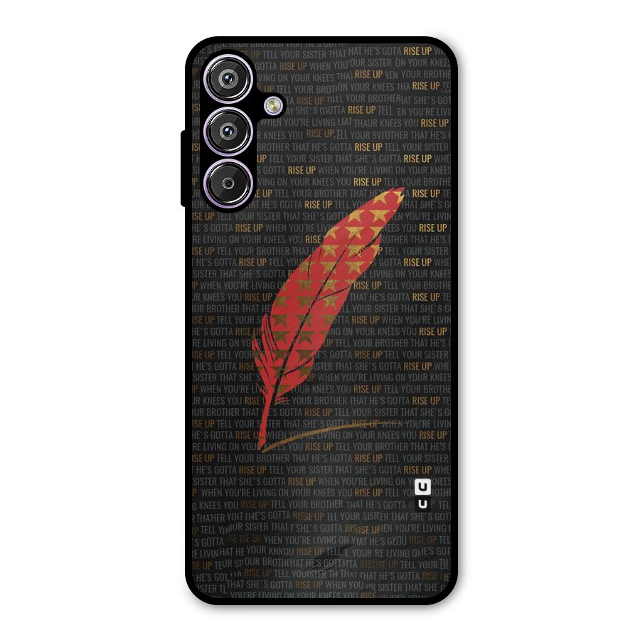 Rise Up Feather Metal Back Case for Galaxy F15