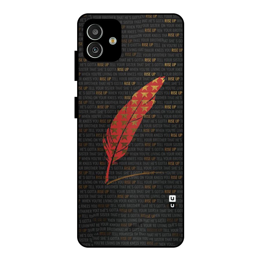 Rise Up Feather Metal Back Case for Galaxy M13 5G