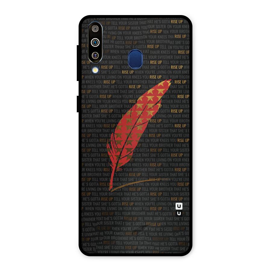 Rise Up Feather Metal Back Case for Galaxy M30