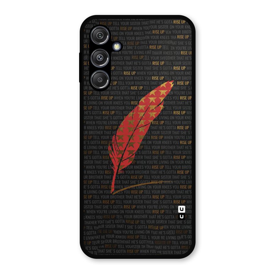 Rise Up Feather Metal Back Case for Galaxy M34 5G