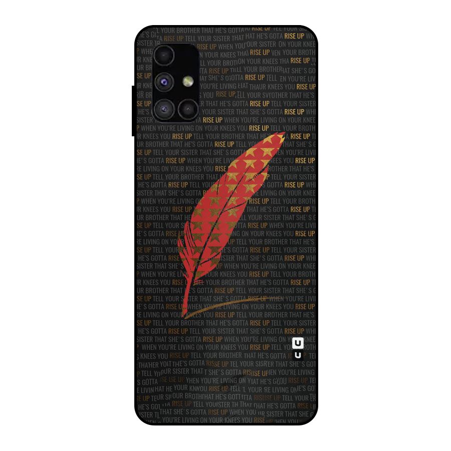 Rise Up Feather Metal Back Case for Galaxy M51