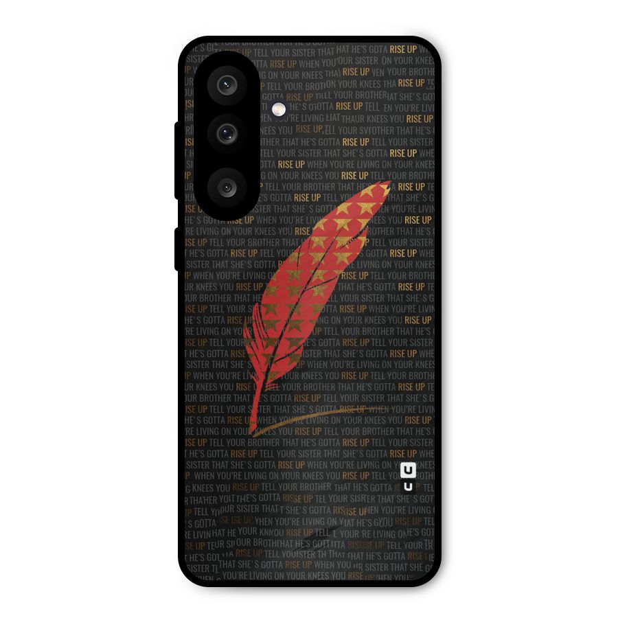 Rise Up Feather Metal Back Case for Galaxy M56