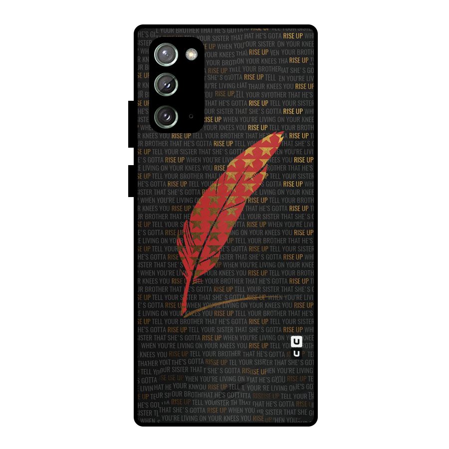 Rise Up Feather Metal Back Case for Galaxy Note 20