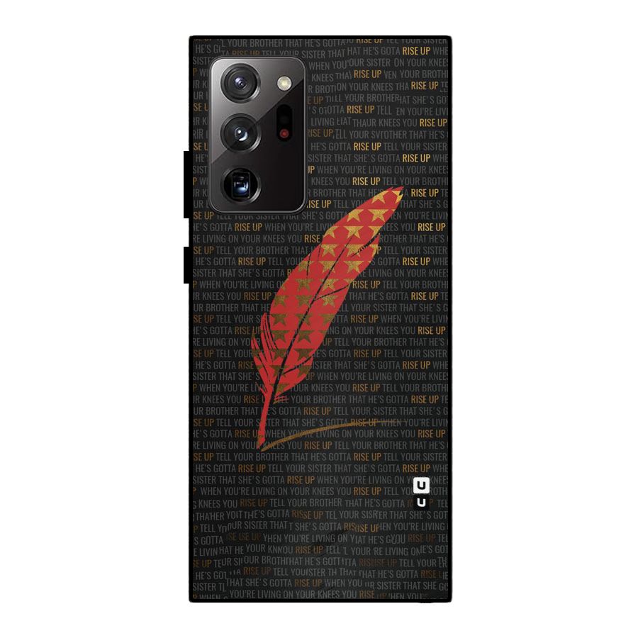Rise Up Feather Metal Back Case for Galaxy Note 20 Ultra