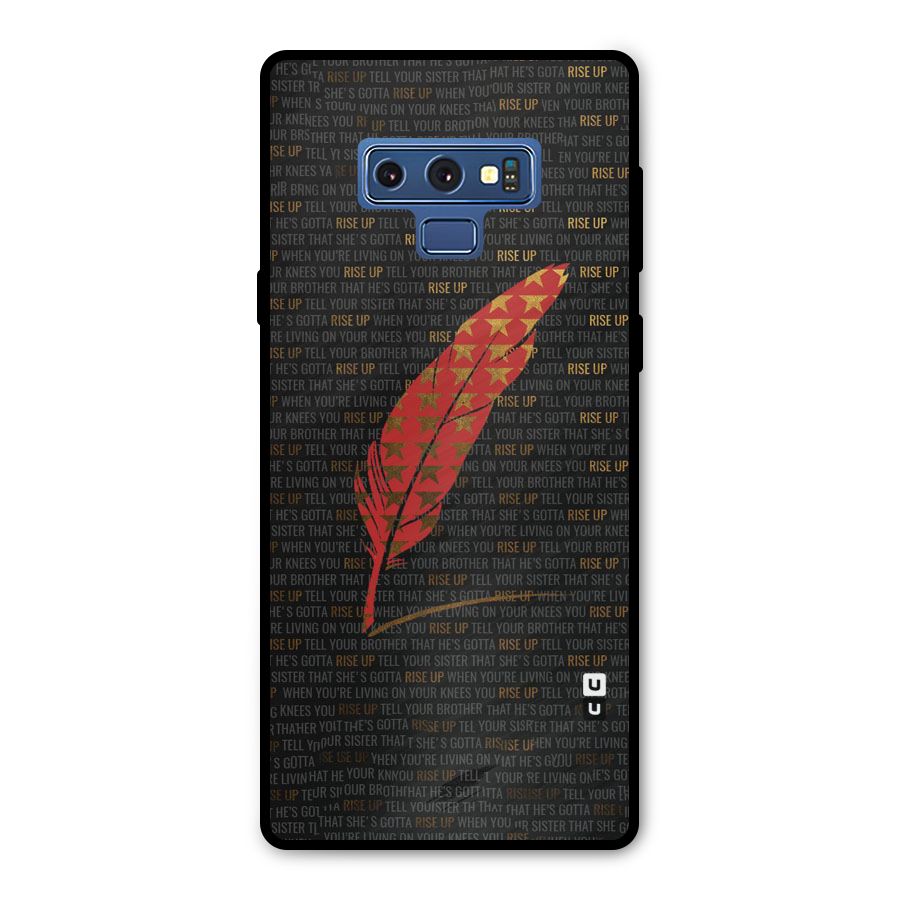Rise Up Feather Metal Back Case for Galaxy Note 9