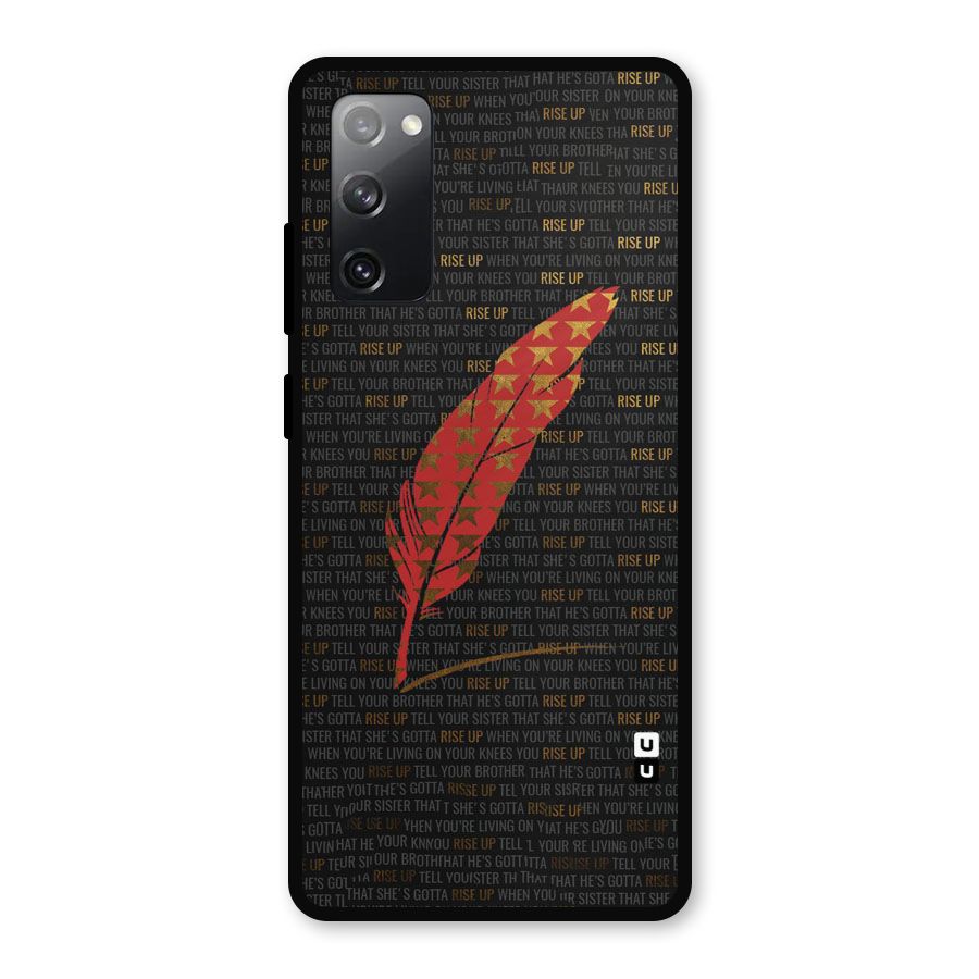 Rise Up Feather Metal Back Case for Galaxy S20 FE 5G