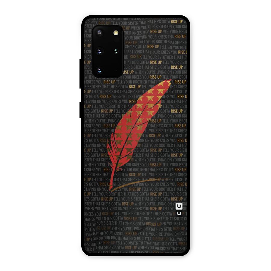 Rise Up Feather Metal Back Case for Galaxy S20 Plus