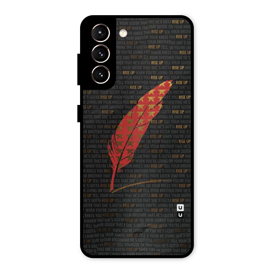 Rise Up Feather Metal Back Case for Galaxy S21 5G