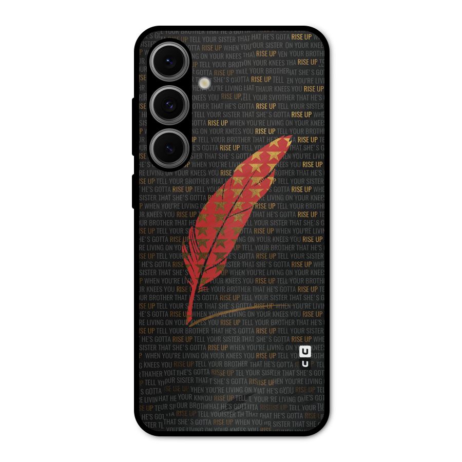 Rise Up Feather Metal Back Case for Galaxy S24 FE