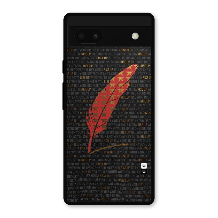 Rise Up Feather Metal Back Case for Google Pixel 6a