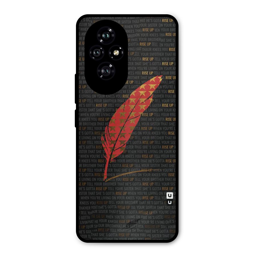 Rise Up Feather Metal Back Case for Honor 200