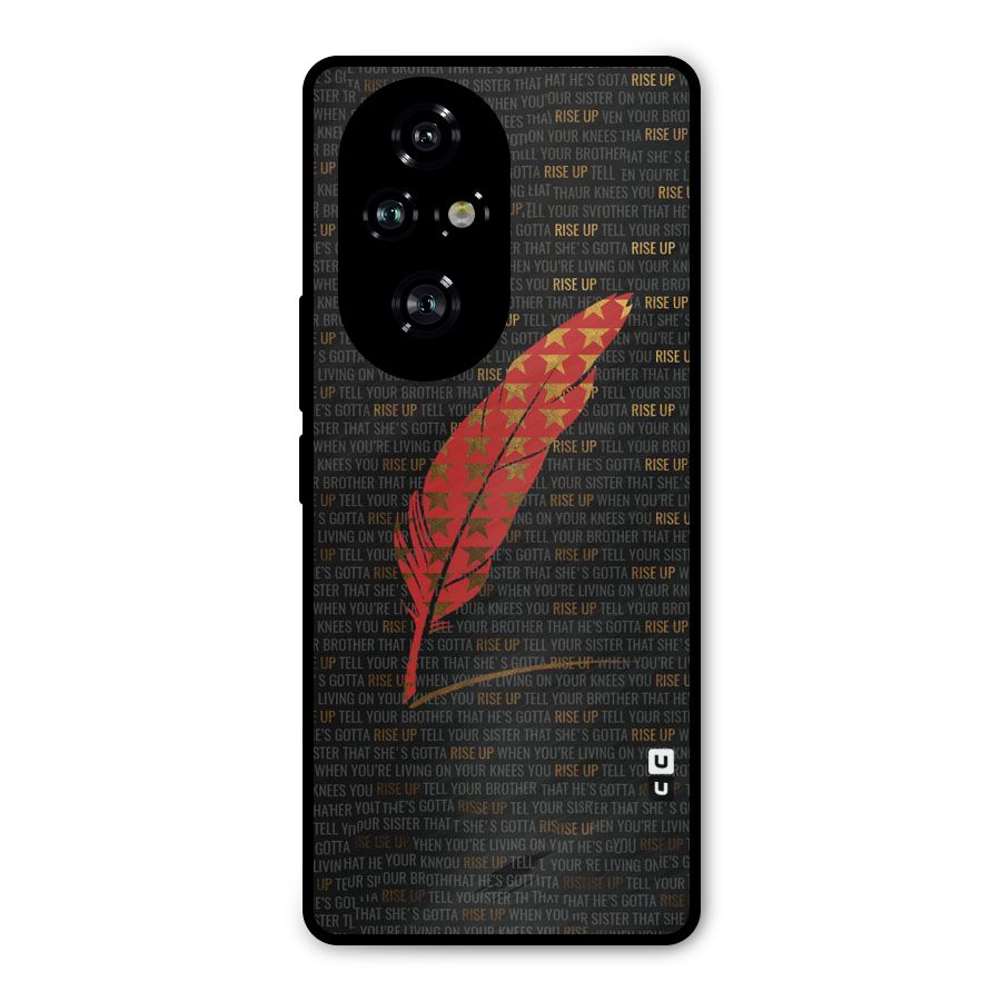Rise Up Feather Metal Back Case for Honor 200 Pro