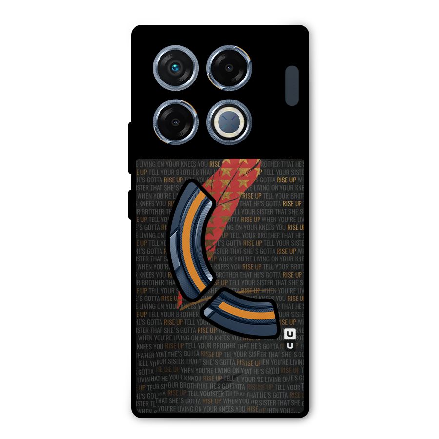 Rise Up Feather Metal Back Case for Infinix GT 20 Pro