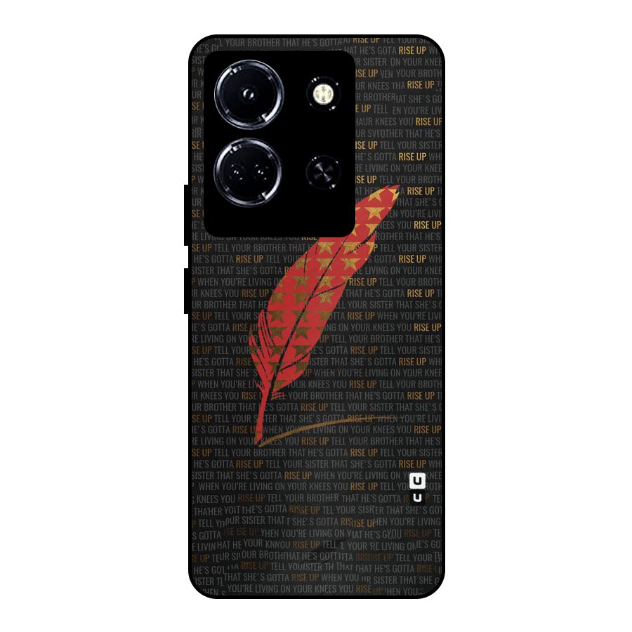 Rise Up Feather Metal Back Case for Infinix Note 30 5G
