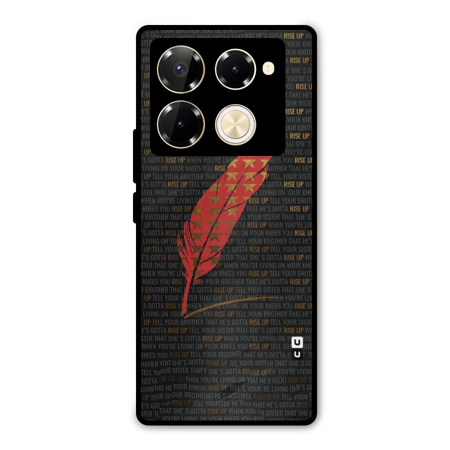 Rise Up Feather Metal Back Case for Infinix Note 40 Pro Plus