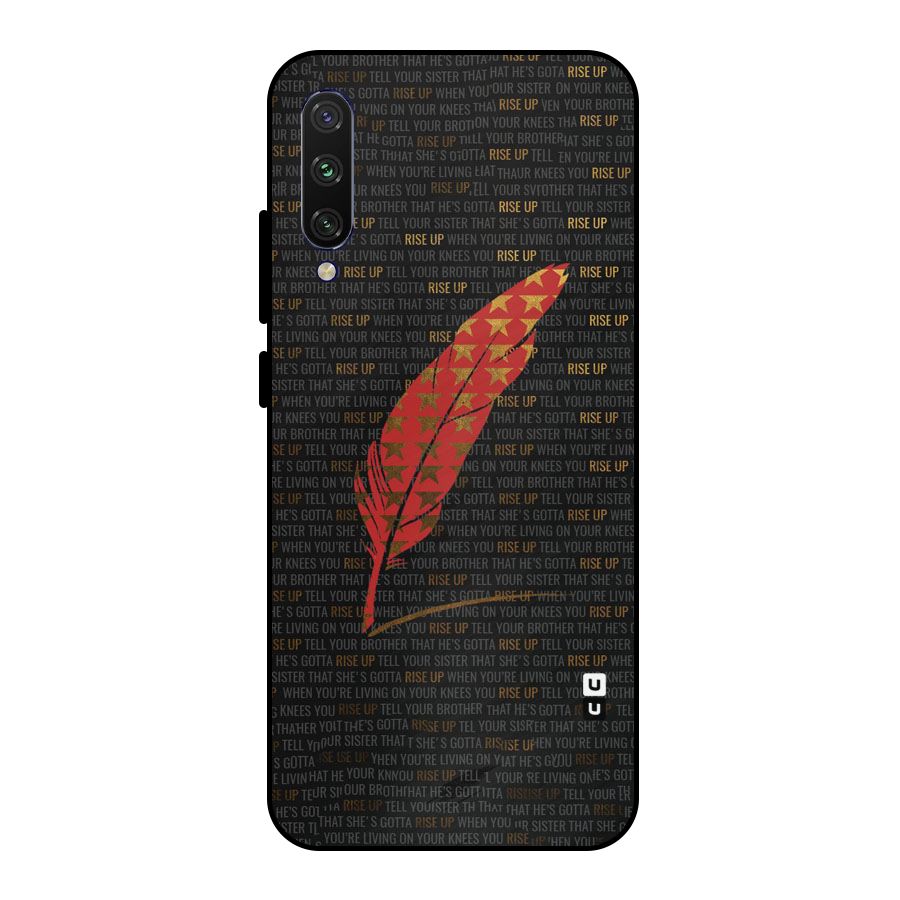 Rise Up Feather Metal Back Case for Mi A3