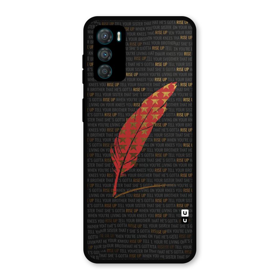 Rise Up Feather Metal Back Case for Moto G42