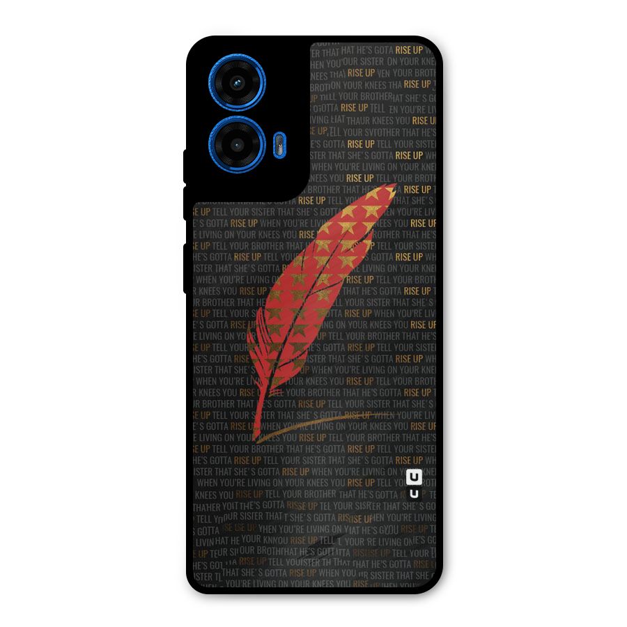 Rise Up Feather Metal Back Case for Moto G45