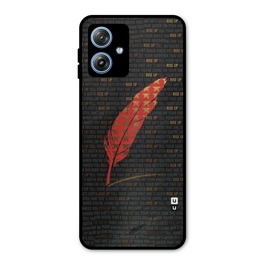 Rise Up Feather Metal Back Case for Moto G54