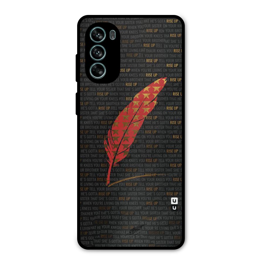 Rise Up Feather Metal Back Case for Moto G62