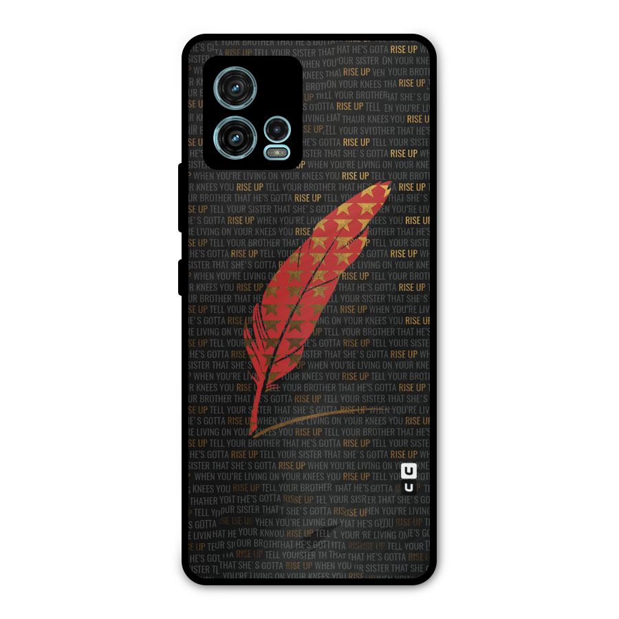 Rise Up Feather Metal Back Case for Moto G72