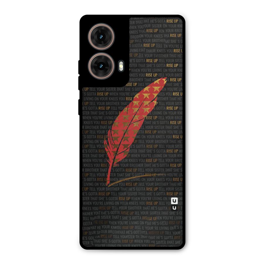 Rise Up Feather Metal Back Case for Moto G85
