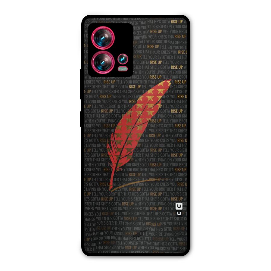 Rise Up Feather Metal Back Case for Motorola Edge 30 Fusion