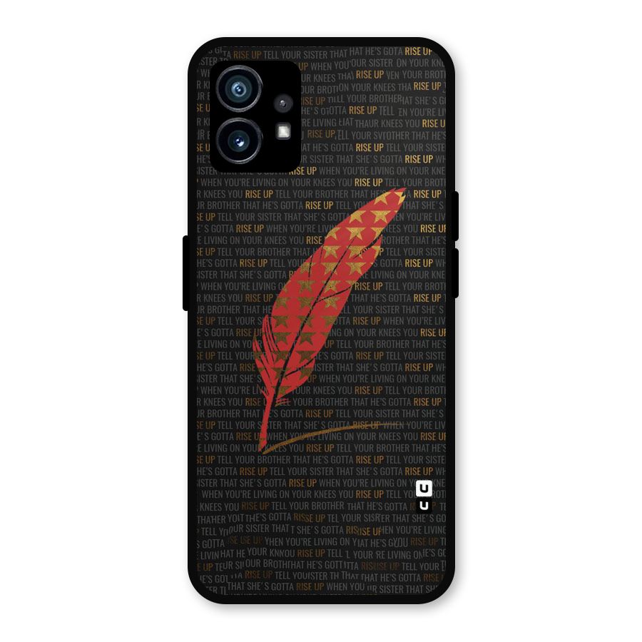 Rise Up Feather Metal Back Case for Nothing Phone 1