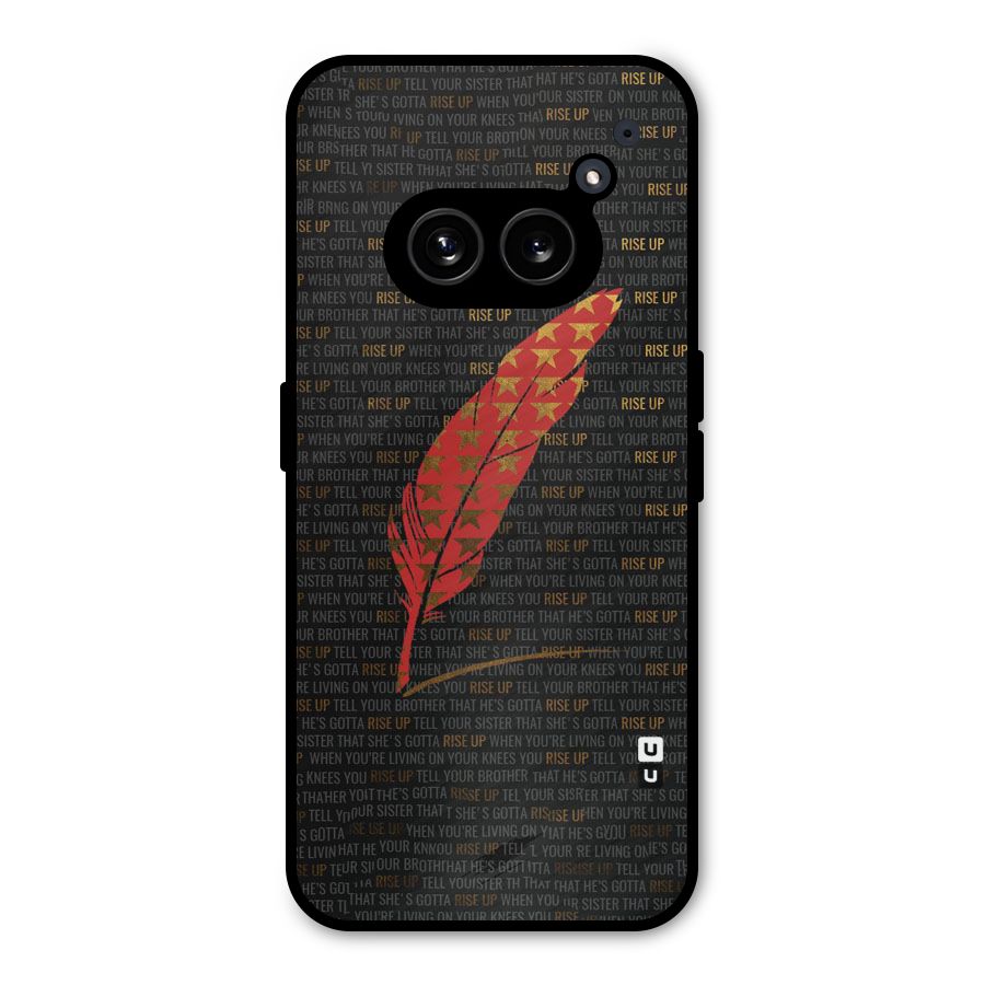 Rise Up Feather Metal Back Case for Nothing Phone 2a Plus