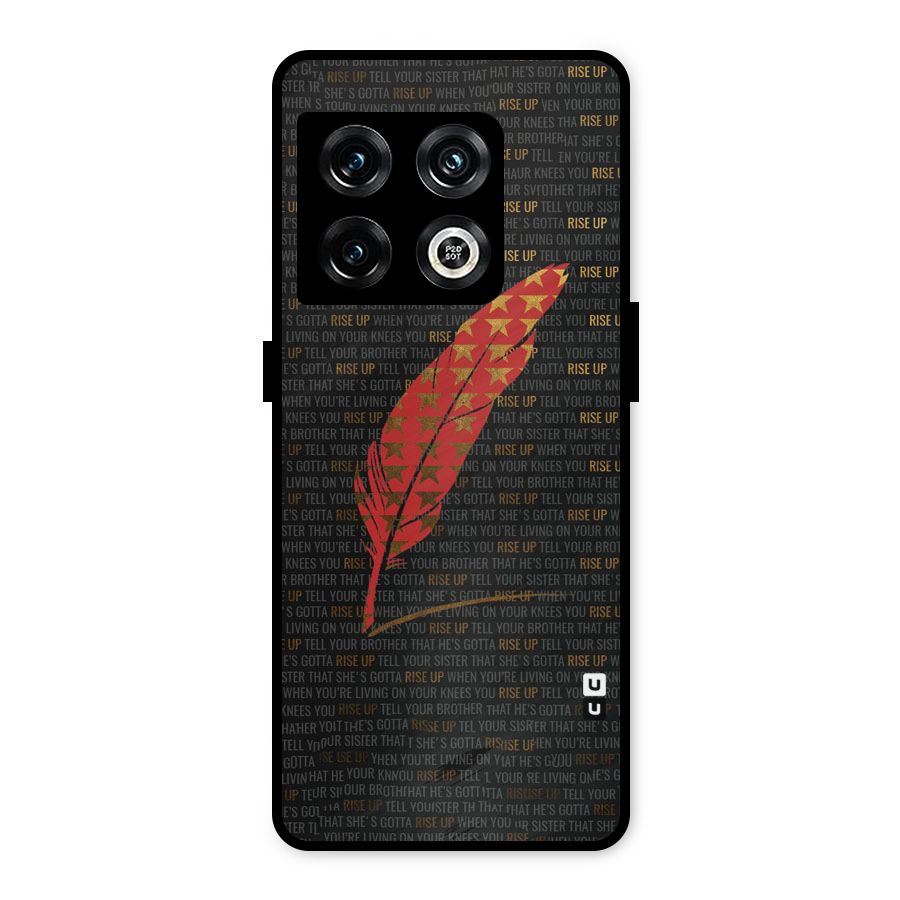 Rise Up Feather Metal Back Case for OnePlus 10 Pro 5G