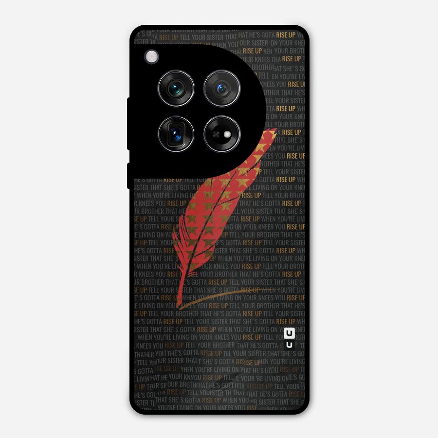 Rise Up Feather Metal Back Case for OnePlus 12