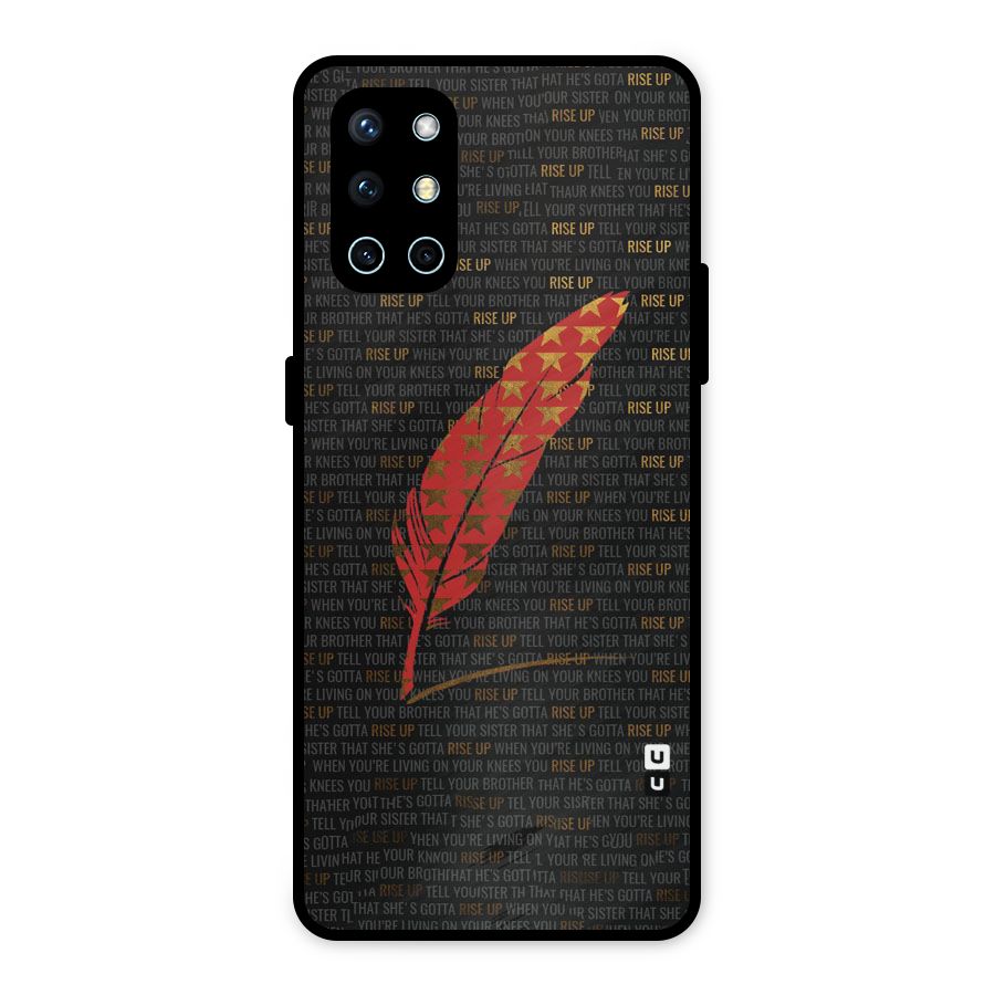 Rise Up Feather Metal Back Case for OnePlus 9R