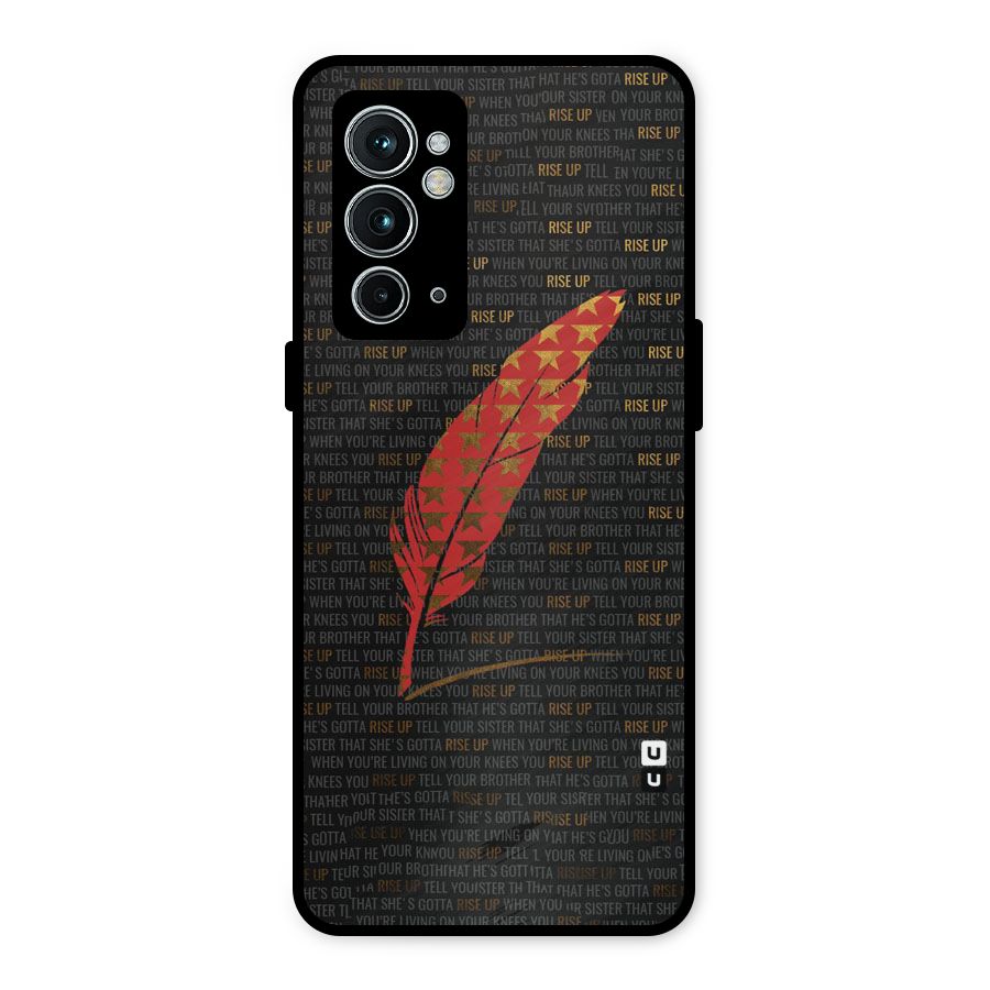 Rise Up Feather Metal Back Case for OnePlus 9RT 5G