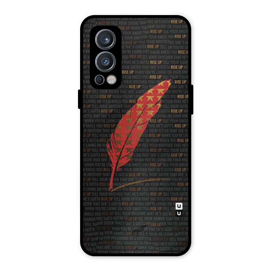 Rise Up Feather Metal Back Case for OnePlus Nord 2 5G