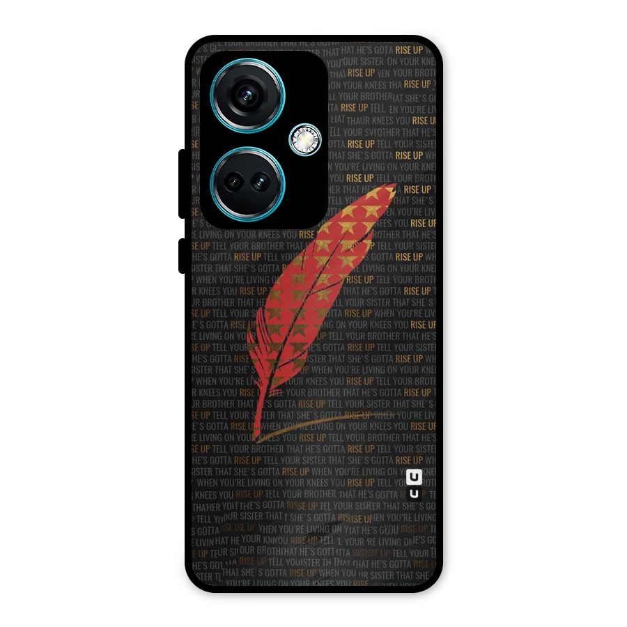 Rise Up Feather Metal Back Case for OnePlus Nord CE 3 5G