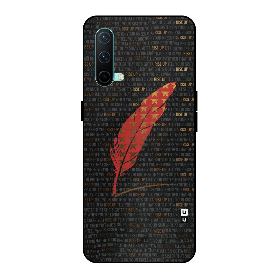 Rise Up Feather Metal Back Case for OnePlus Nord CE 5G