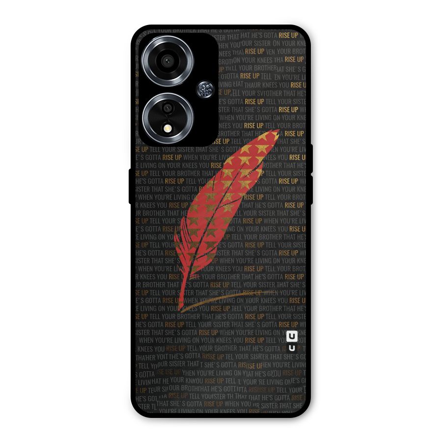 Rise Up Feather Metal Back Case for Oppo A59