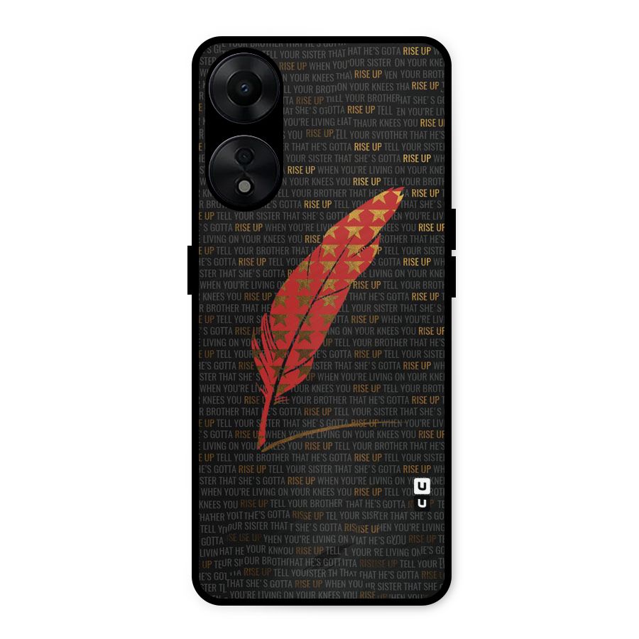 Rise Up Feather Metal Back Case for Oppo A78 5G