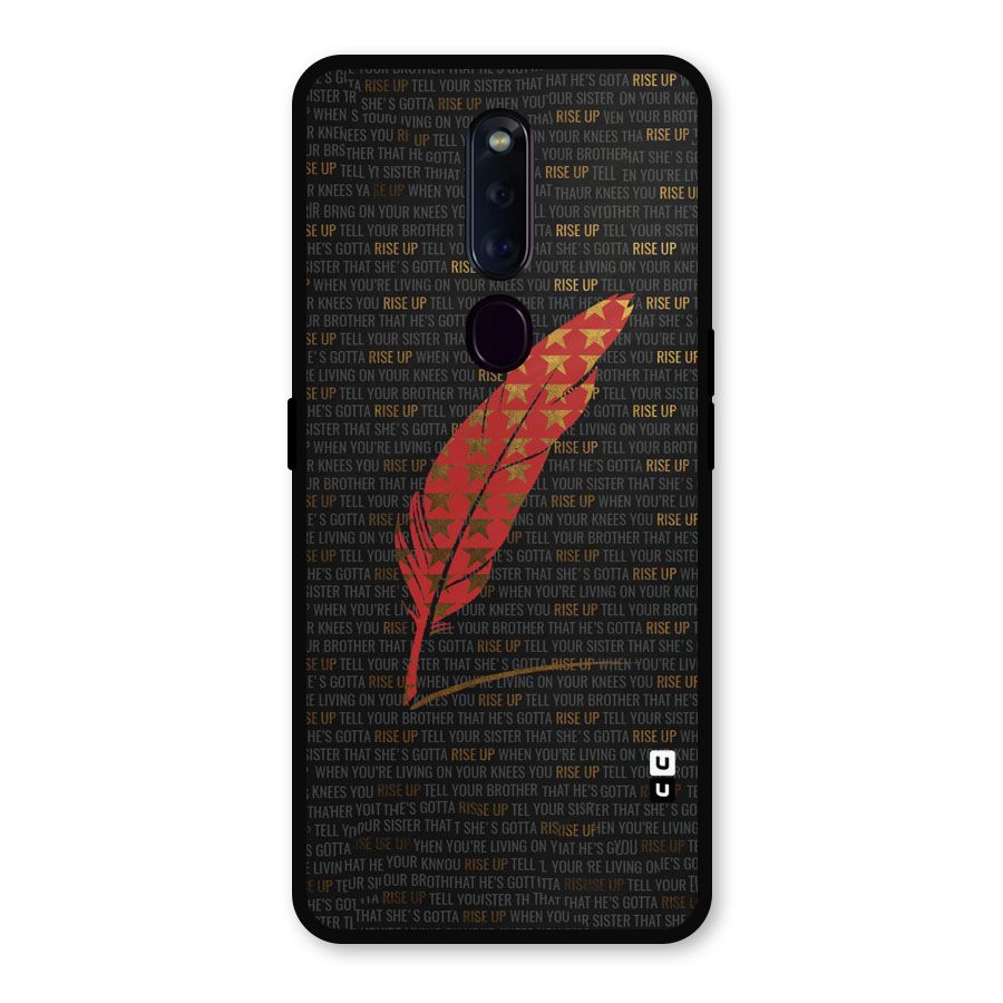 Rise Up Feather Metal Back Case for Oppo F11 Pro