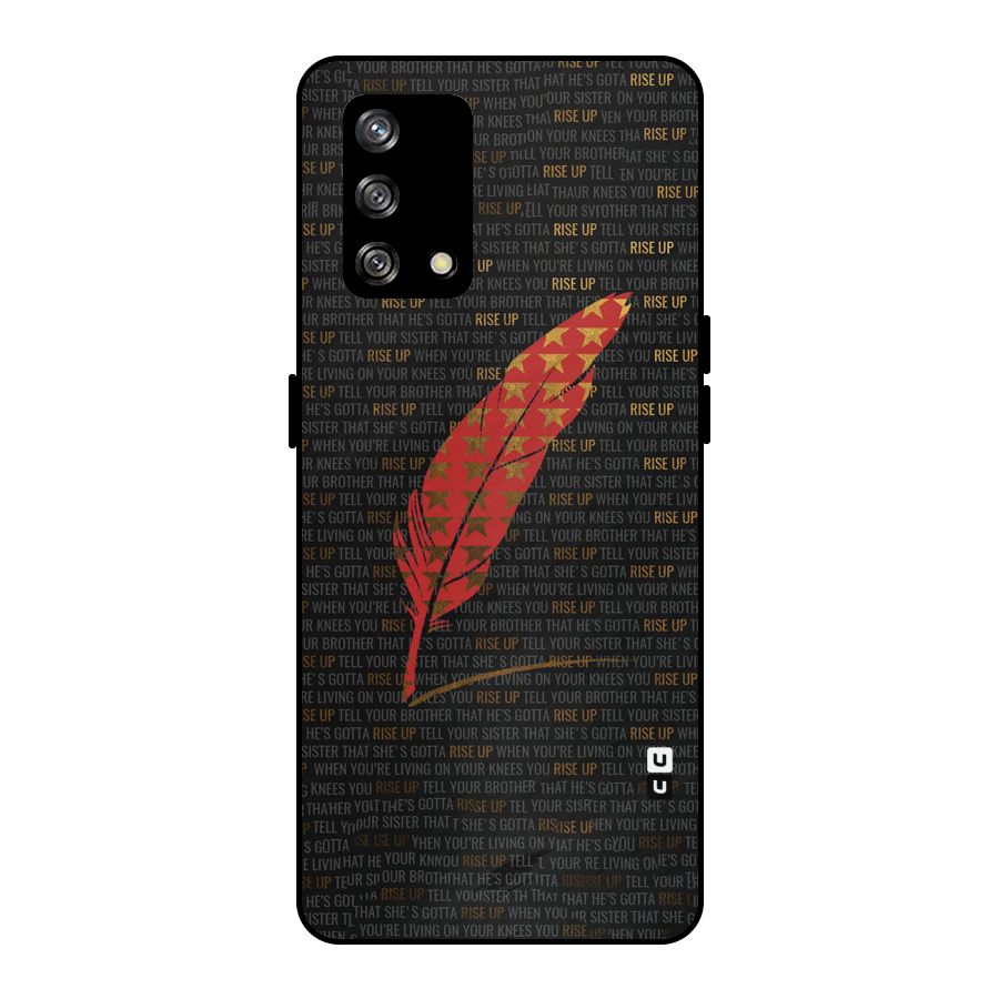 Rise Up Feather Metal Back Case for Oppo F19