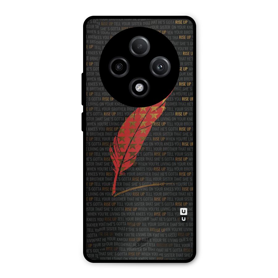 Rise Up Feather Metal Back Case for Oppo F27 Pro Plus