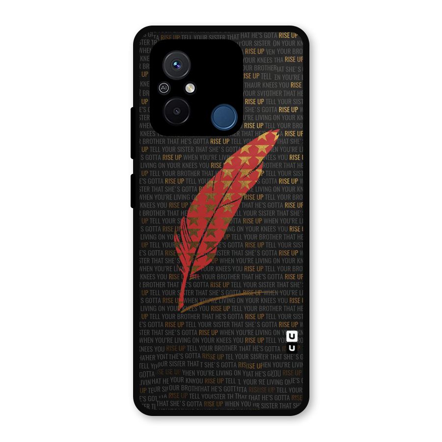 Rise Up Feather Metal Back Case for Poco C55