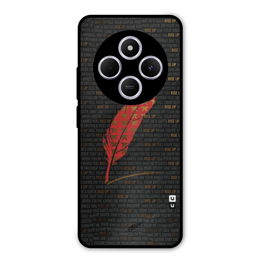 Rise Up Feather Metal Back Case for Poco C75 5G