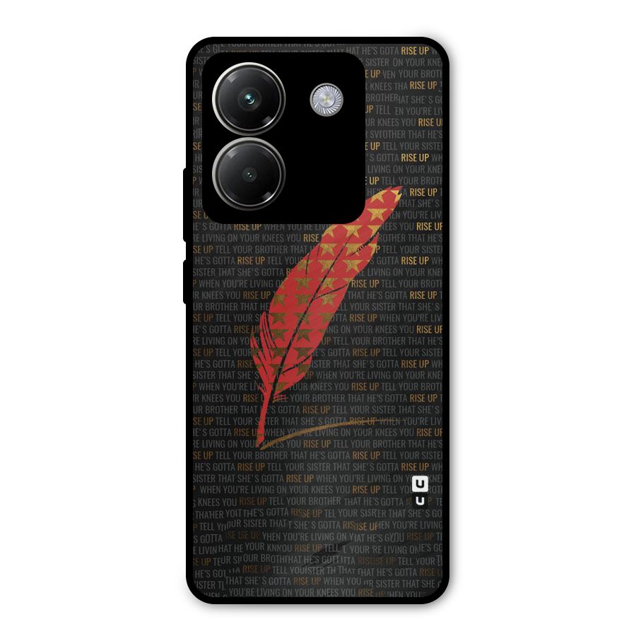 Rise Up Feather Metal Back Case for Poco M7 Pro 5G