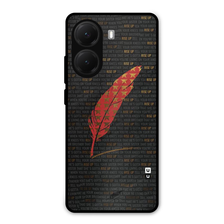 Rise Up Feather Metal Back Case for Poco X7 Pro