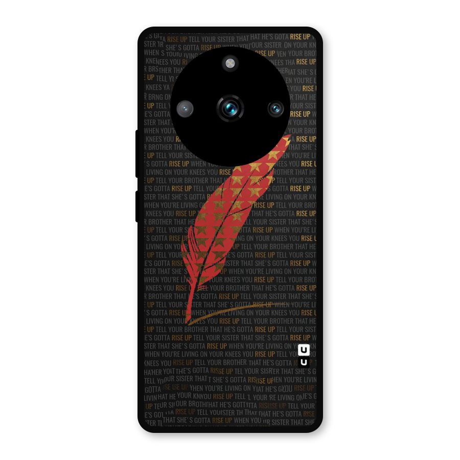 Rise Up Feather Metal Back Case for Realme 11 Pro Plus